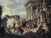 PANNINI, Giovanni Paolo Apostle Paul Preaching on the Ruins af painting